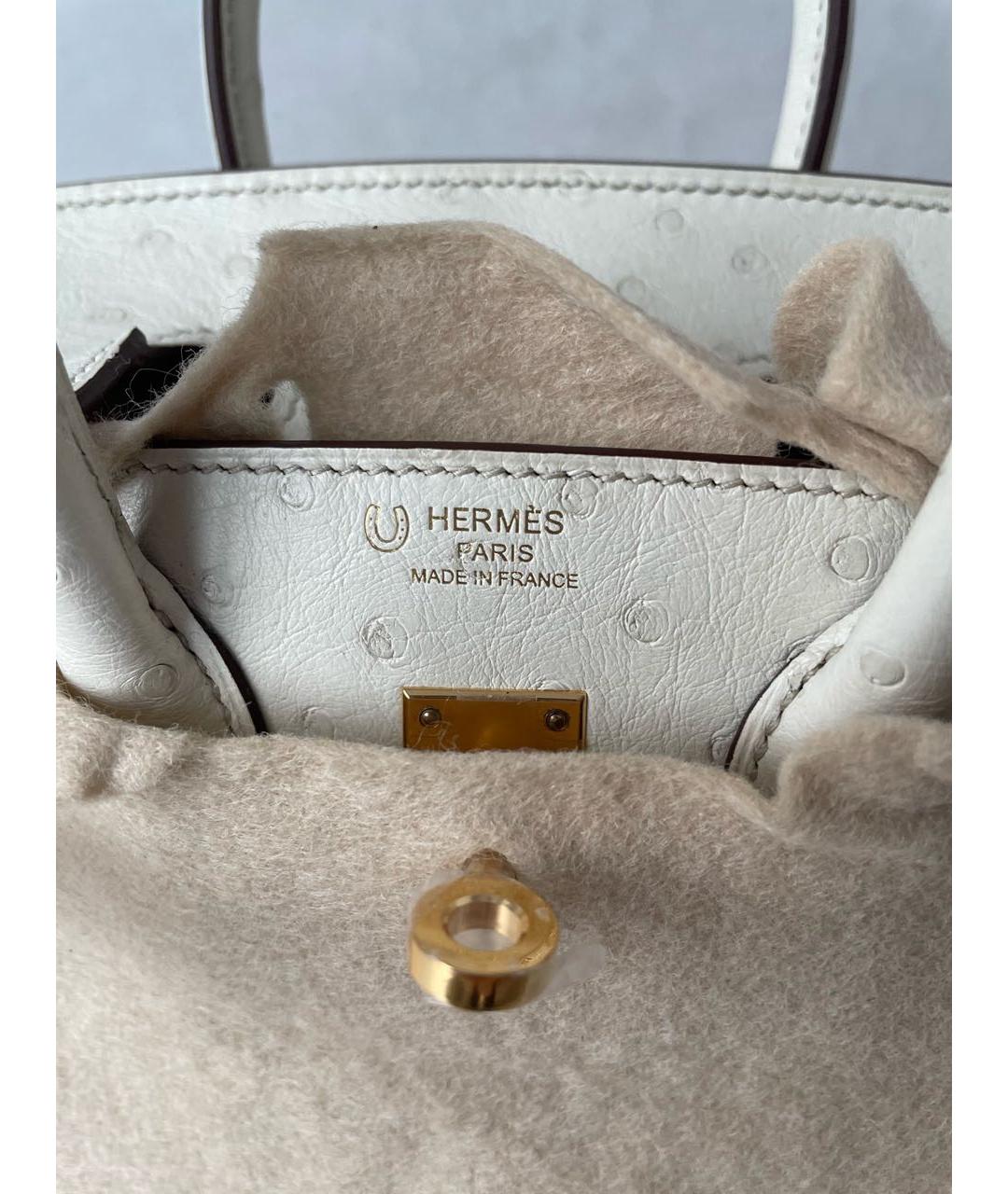 HERMES Бежевая сумка тоут из экзотической кожи, фото 6