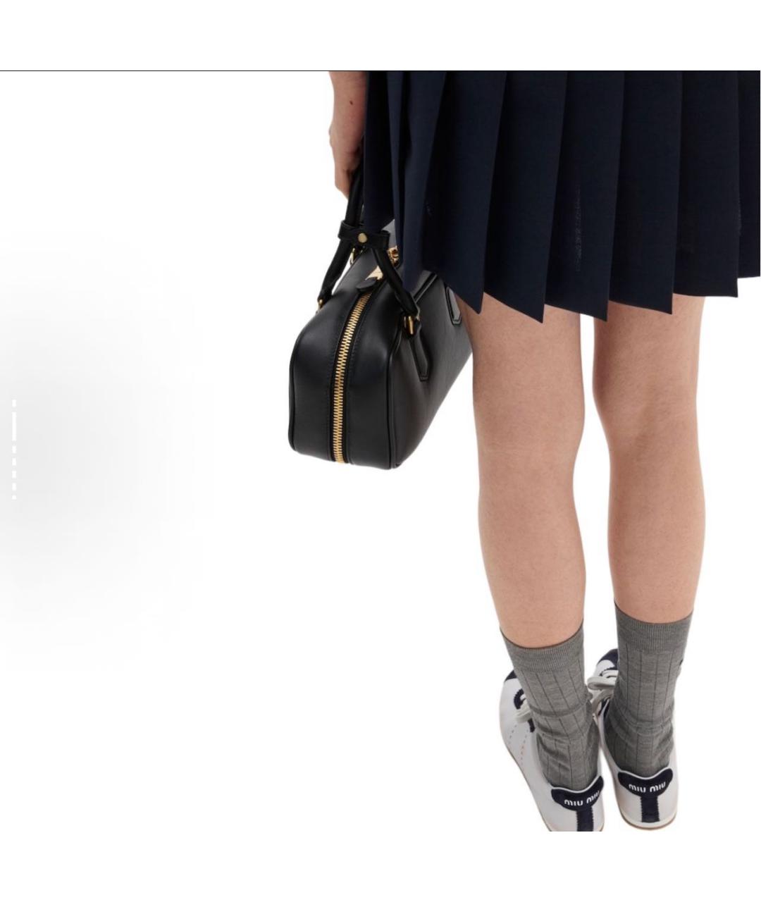 MIU MIU Темно-синее хлопковое повседневное платье, фото 3