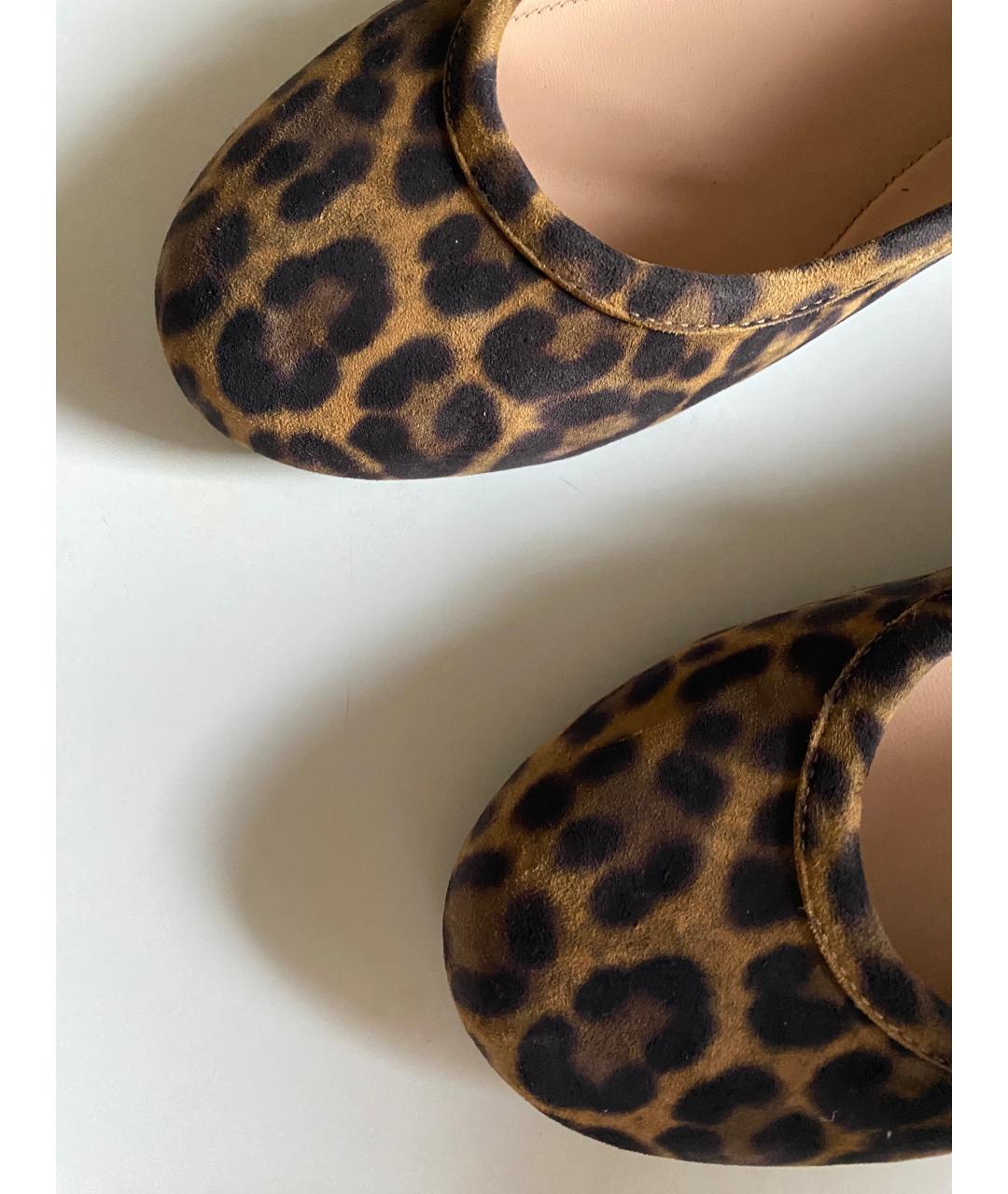 GIANVITO ROSSI Коричневые кожаные балетки, фото 8