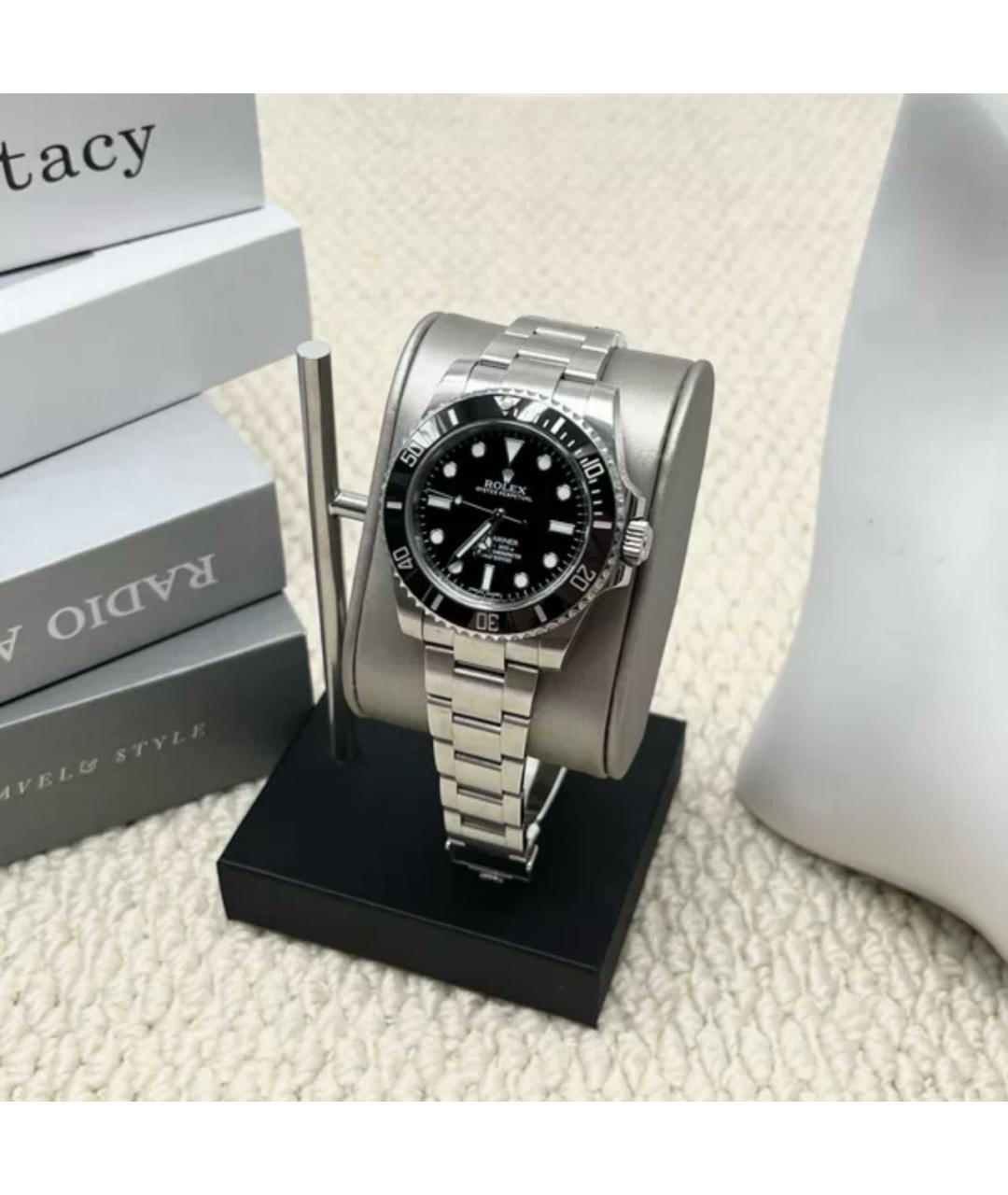 ROLEX Черные часы, фото 4