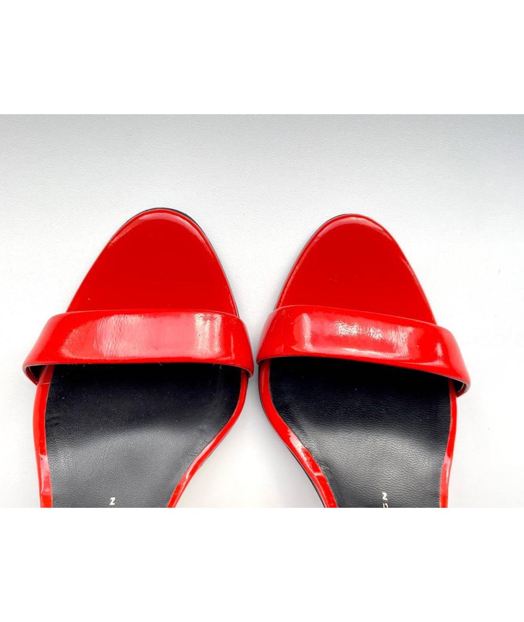 GIUSEPPE ZANOTTI DESIGN Красные босоножки из лакированной кожи, фото 5
