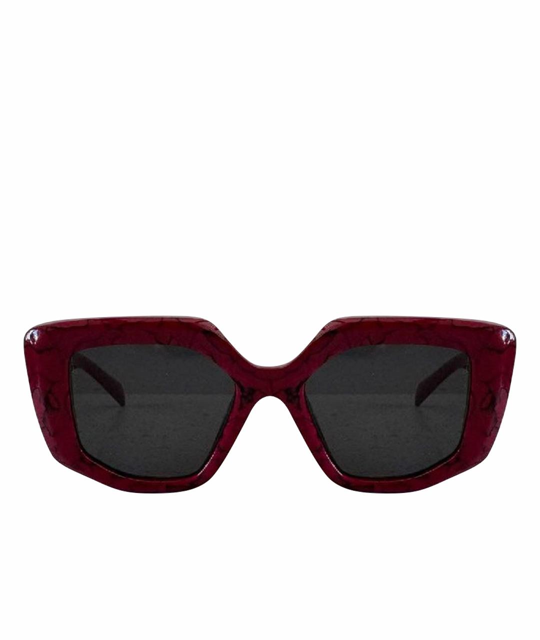 PRADA Красные пластиковые солнцезащитные очки, фото 1