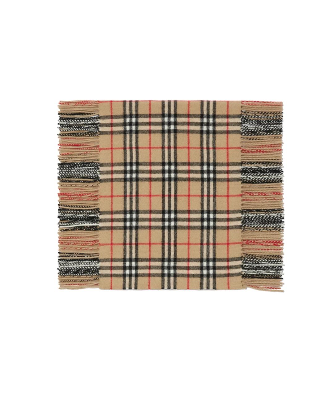BURBERRY Бежевый кашемировый шарф, фото 3