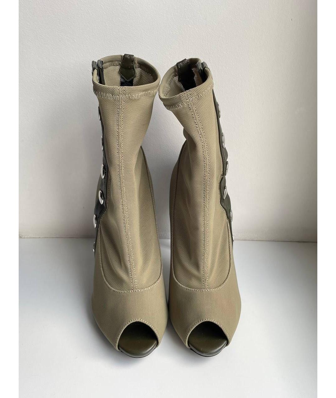 GIUSEPPE ZANOTTI DESIGN Хаки текстильные ботильоны, фото 5
