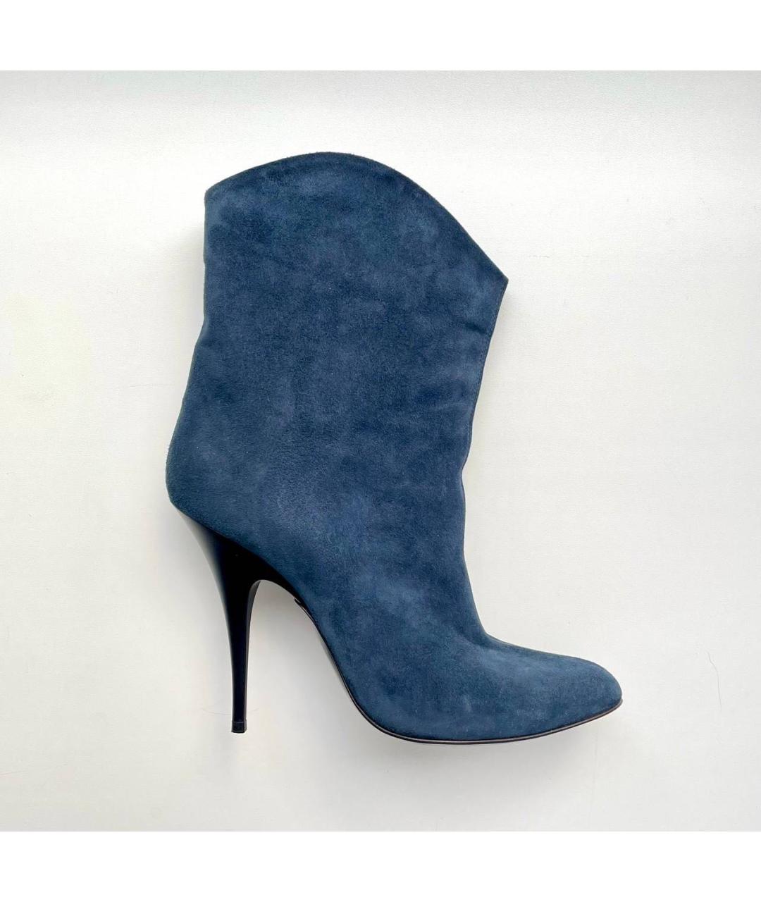 GIUSEPPE ZANOTTI DESIGN Синие замшевые ботильоны, фото 9