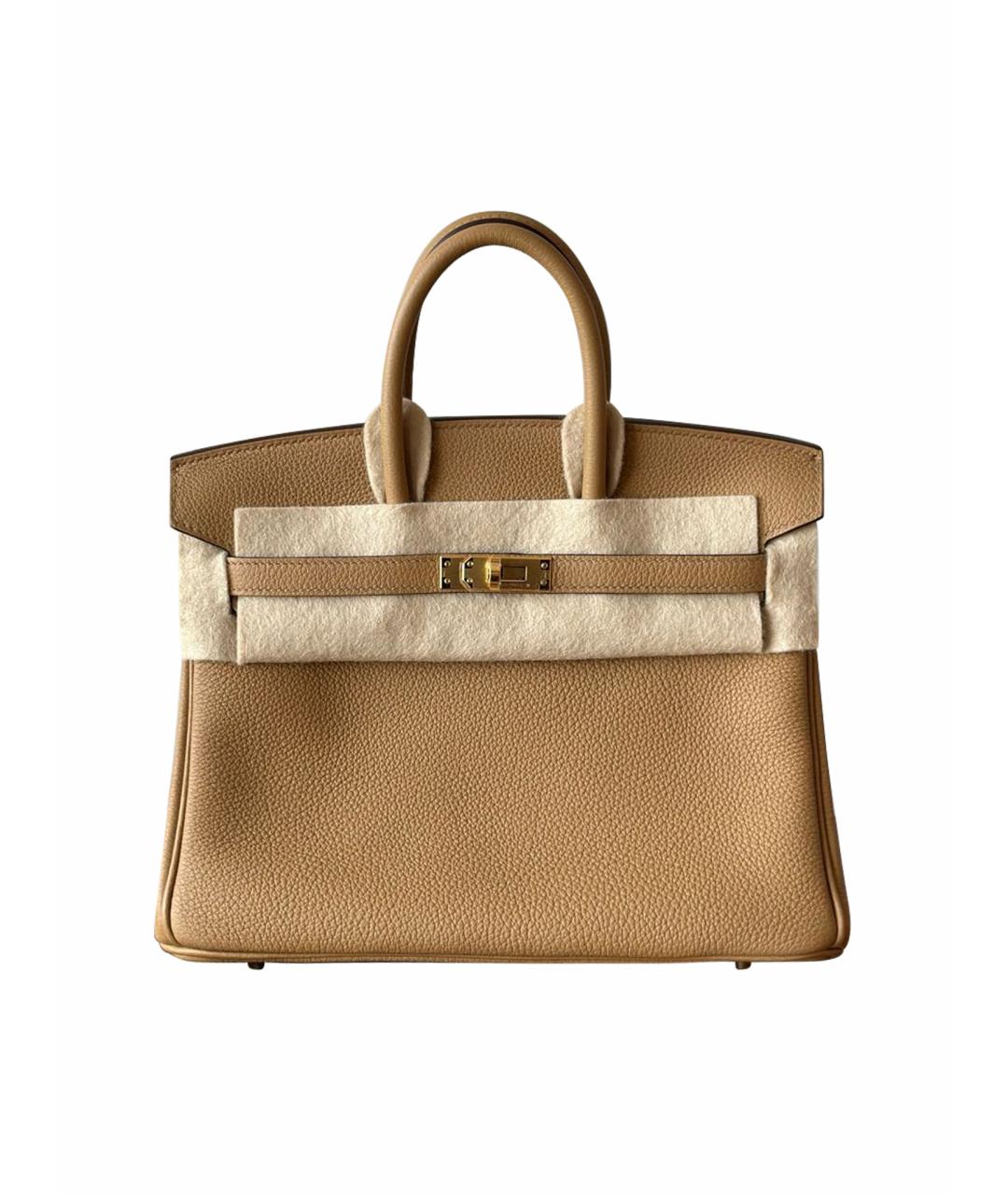 HERMES Бежевая кожаная сумка тоут, фото 1