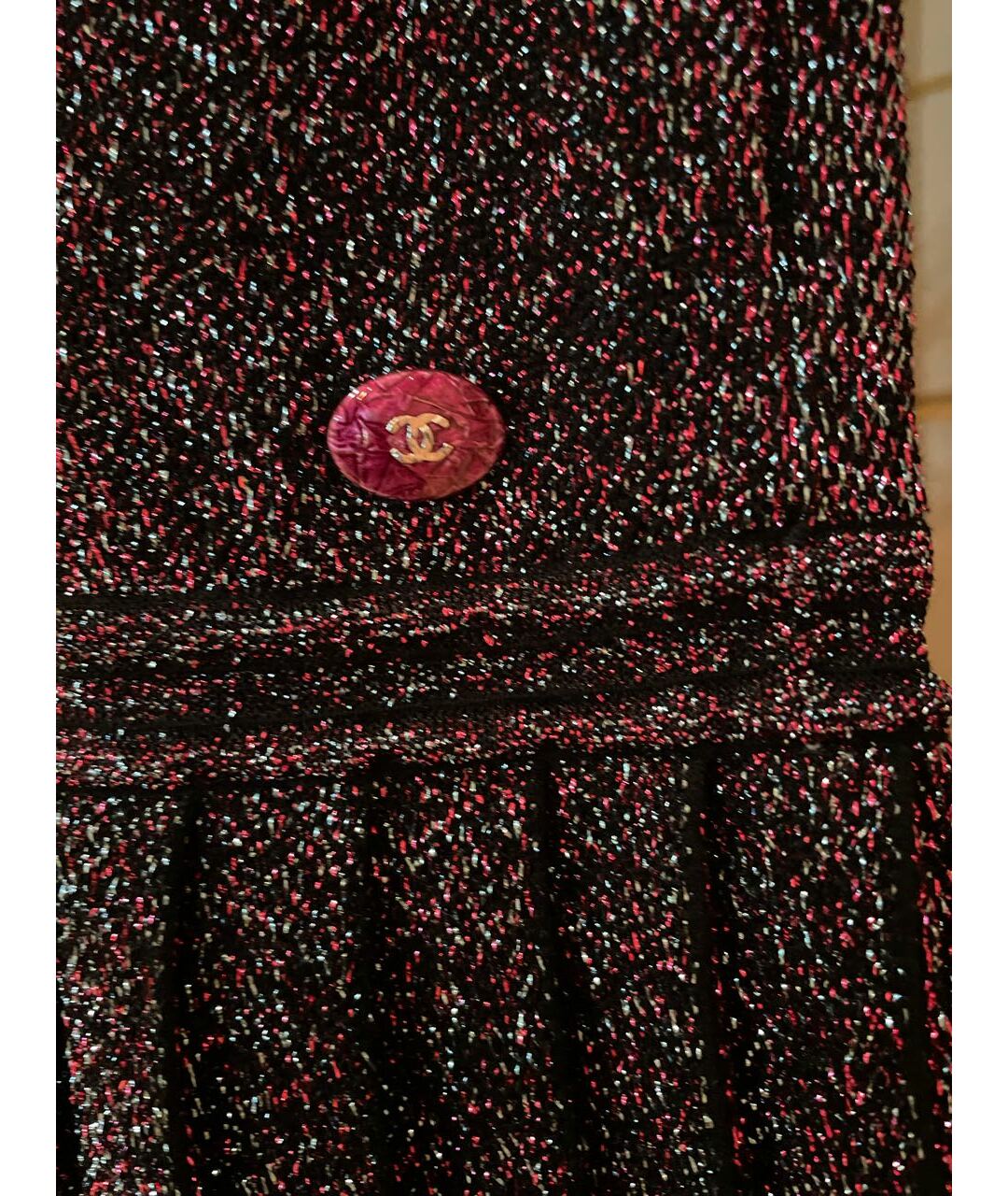 CHANEL PRE-OWNED Бордовое вискозное вечернее платье, фото 3