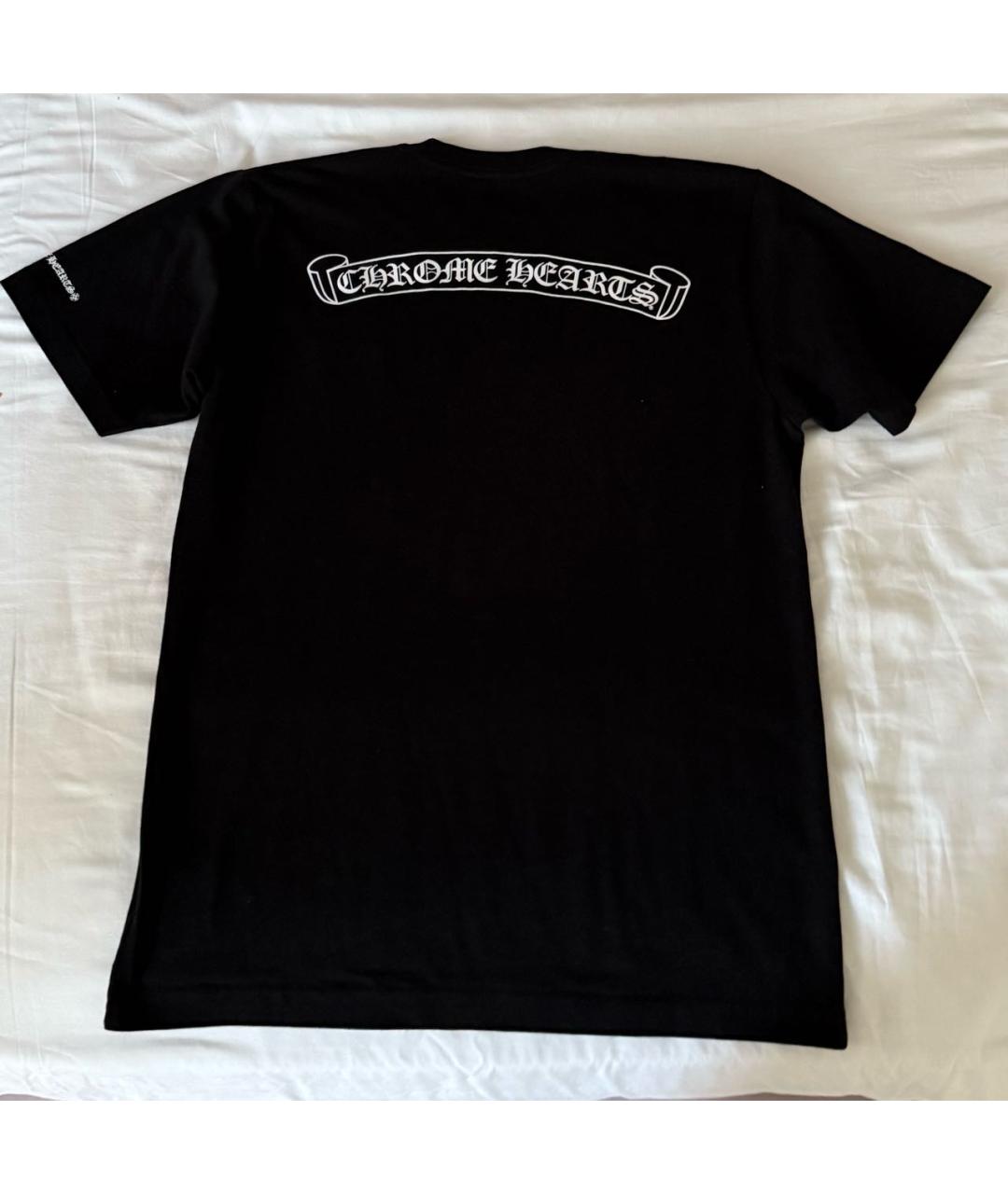 CHROME HEARTS Черная хлопковая футболка, фото 3