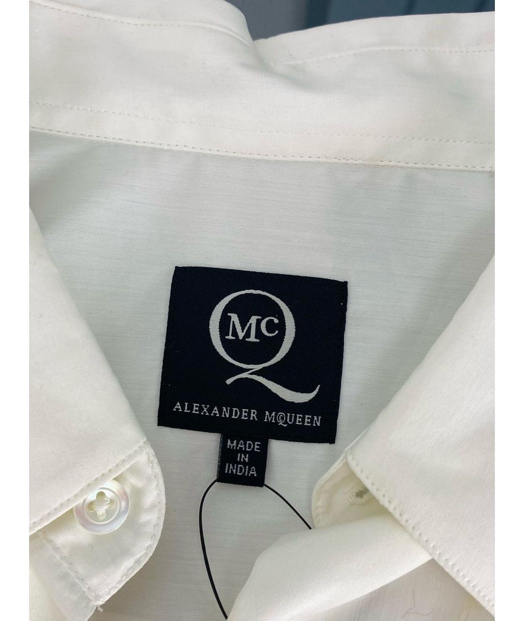 MCQ ALEXANDER MCQUEEN Белая хлопко-полиэстеровая классическая рубашка, фото 4