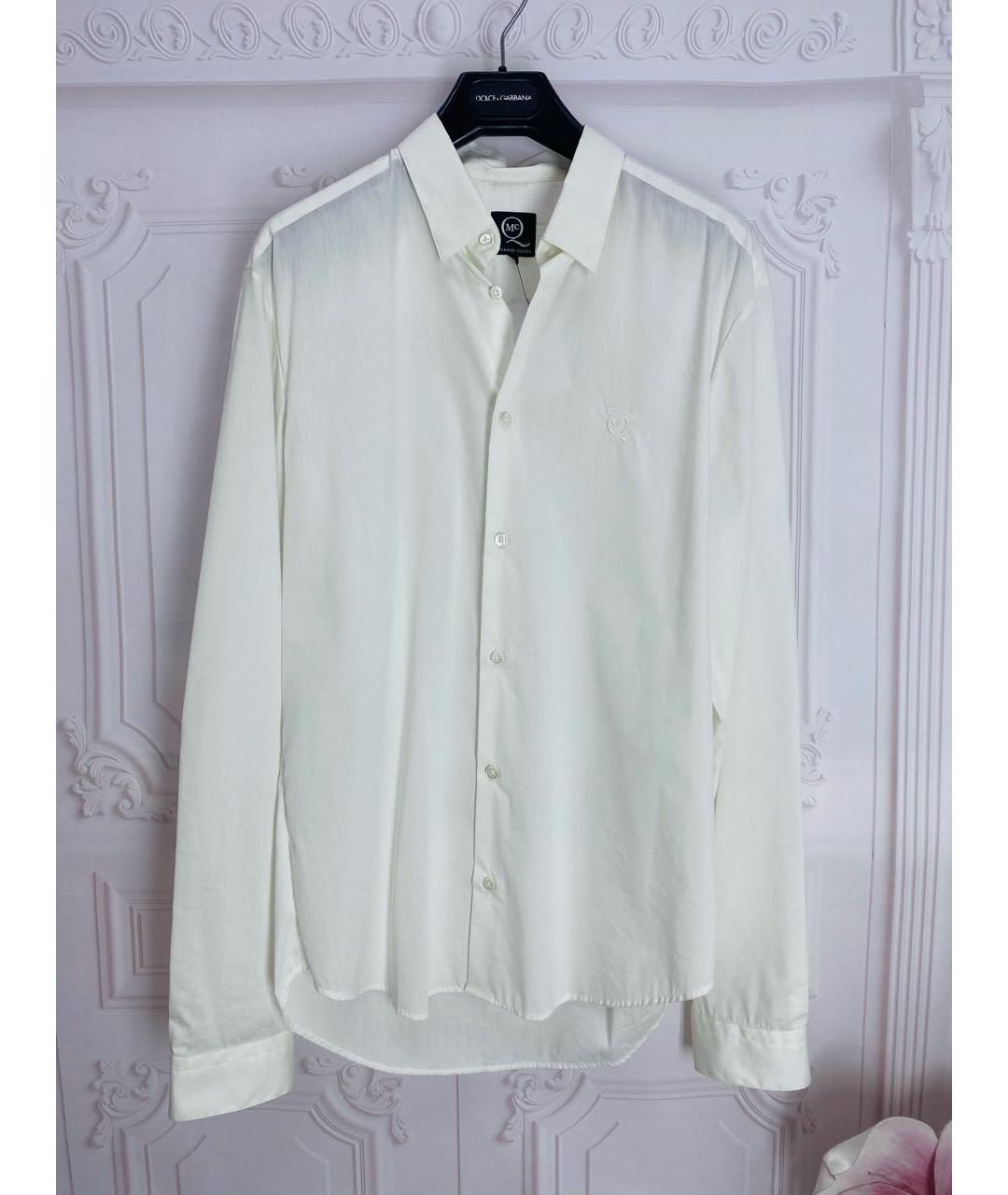 MCQ ALEXANDER MCQUEEN Белая хлопко-полиэстеровая классическая рубашка, фото 2