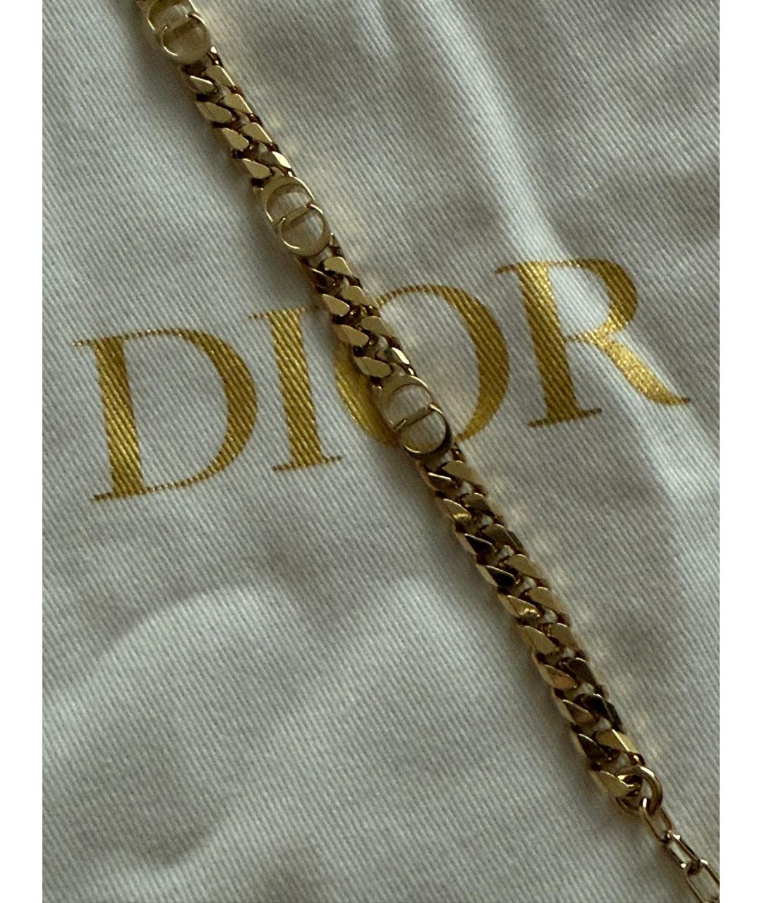 CHRISTIAN DIOR Золотой металлический браслет, фото 6