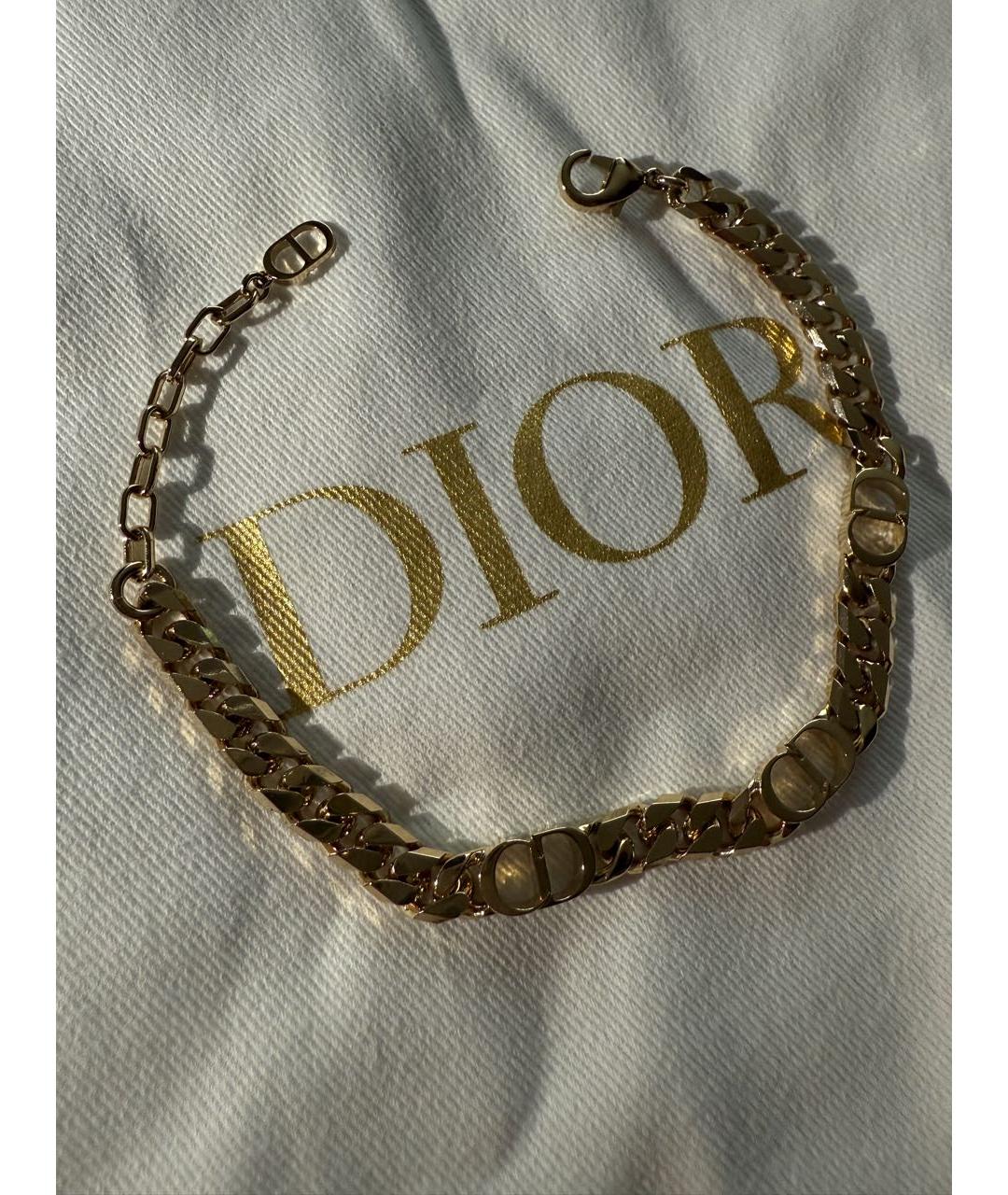CHRISTIAN DIOR Золотой металлический браслет, фото 4