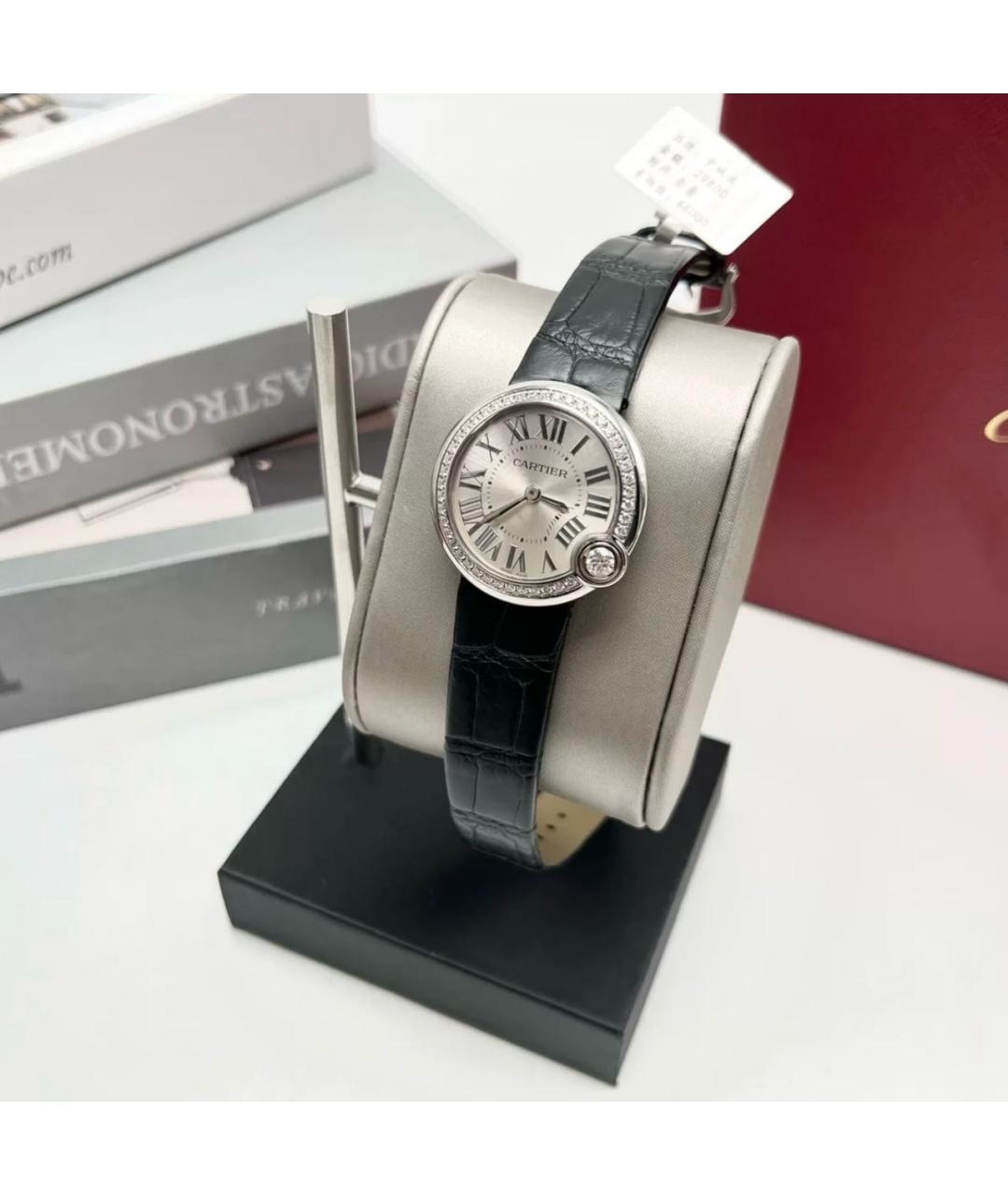 CARTIER Черные часы, фото 5