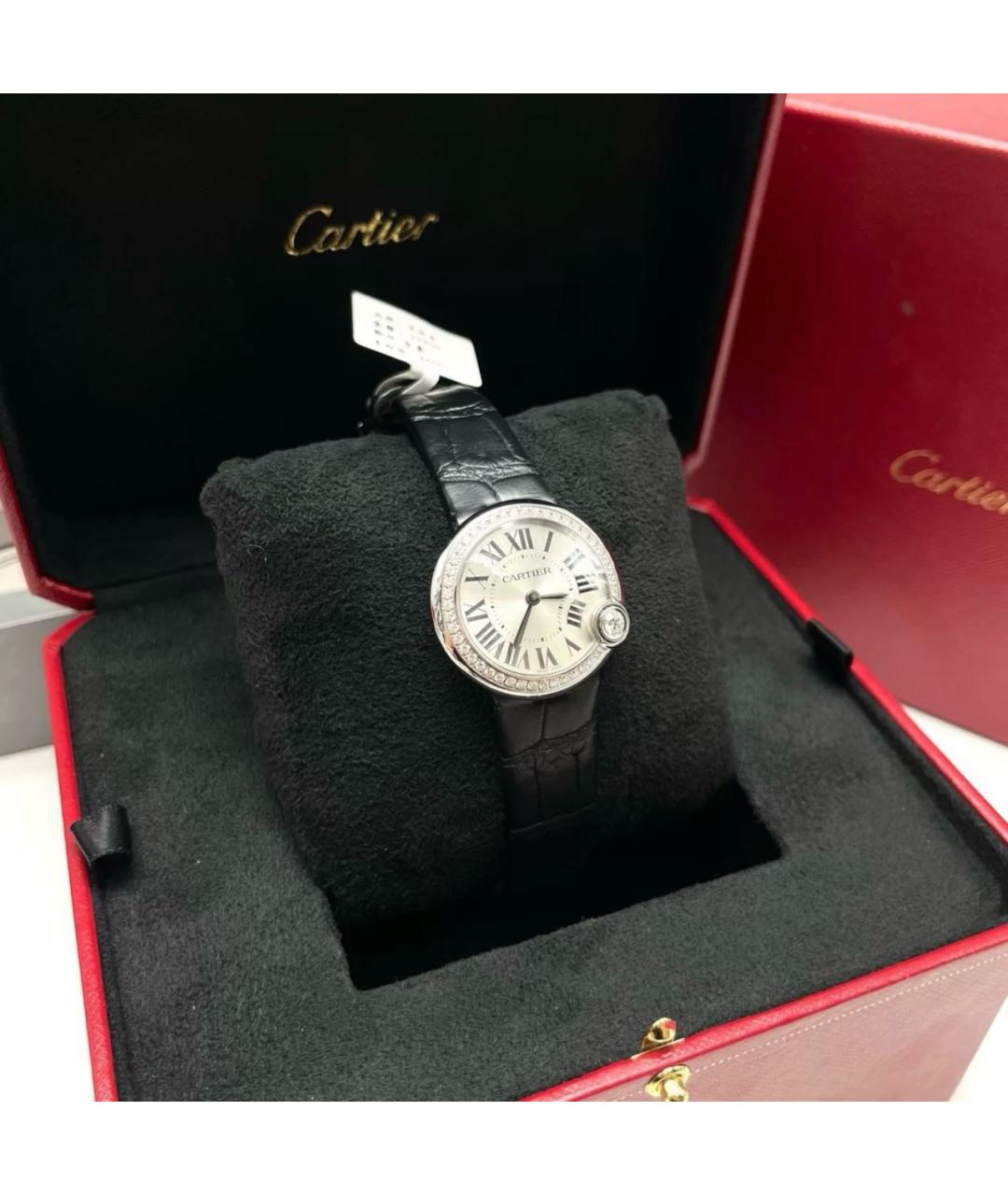 CARTIER Черные часы, фото 2