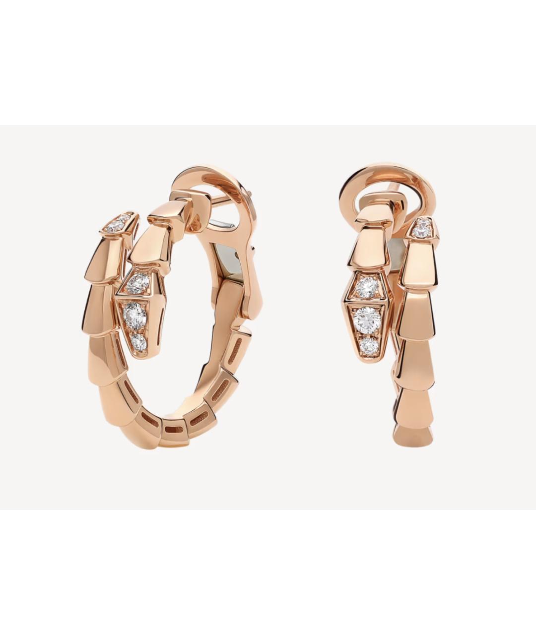 BVLGARI Золотые серьги из розового золота, фото 6