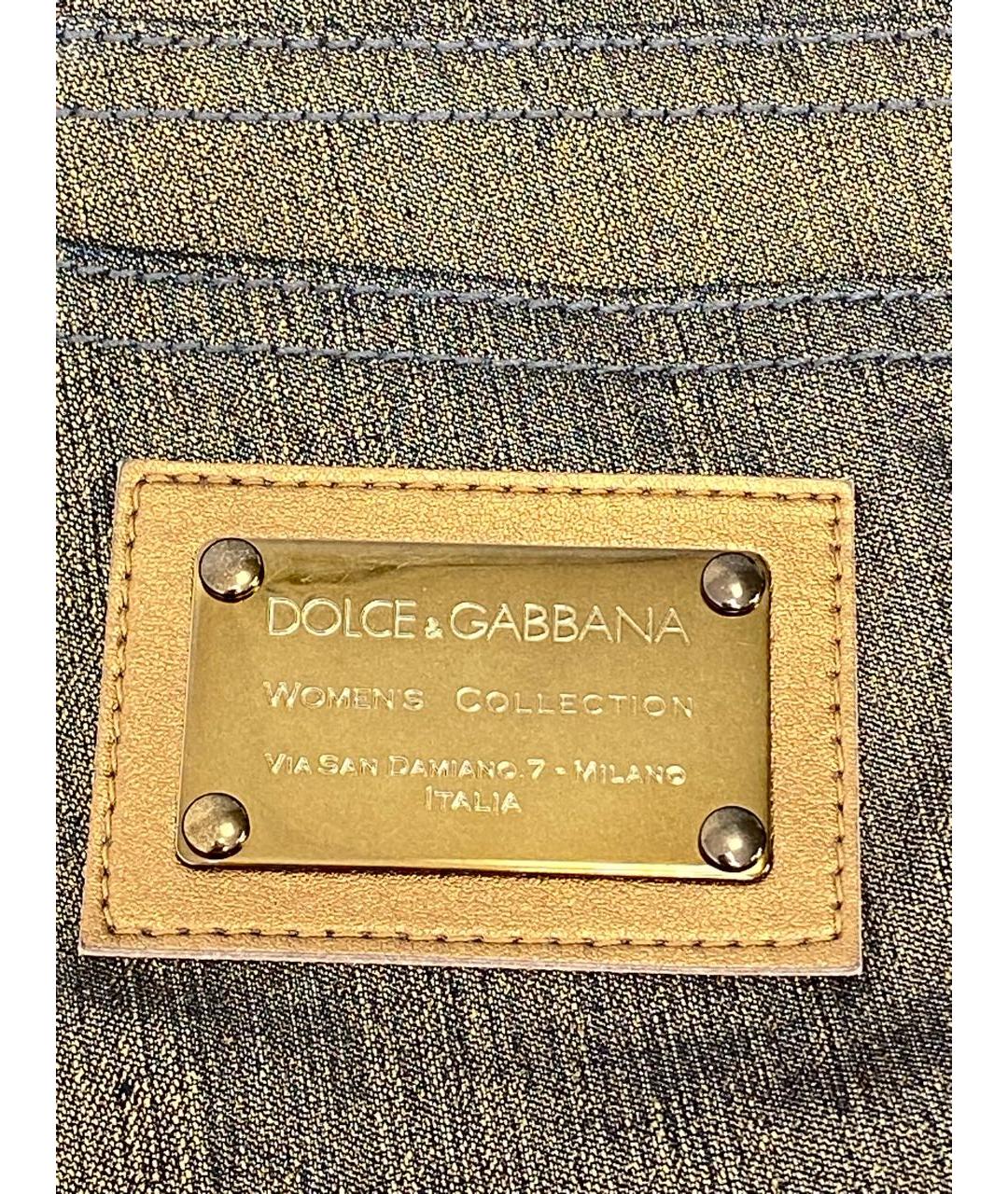 DOLCE&GABBANA Хлопко-полиэстеровые прямые джинсы, фото 4