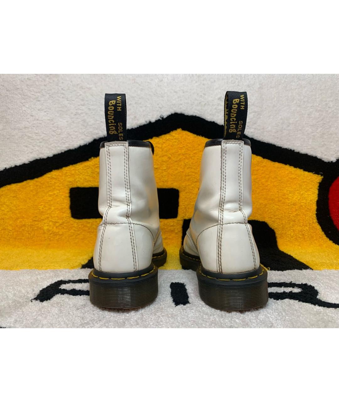 DR. MARTENS Белые кожаные ботинки, фото 4