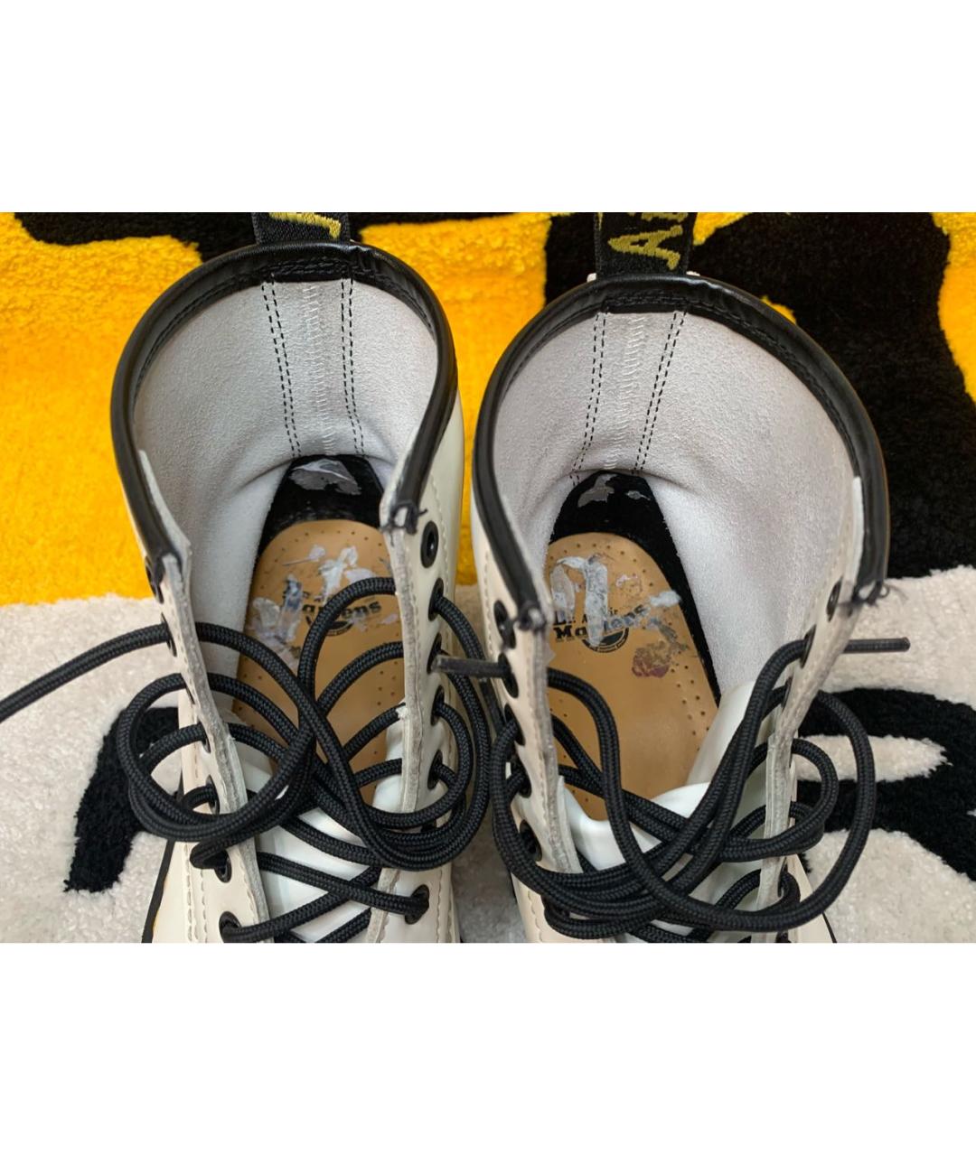 DR. MARTENS Белые кожаные ботинки, фото 6