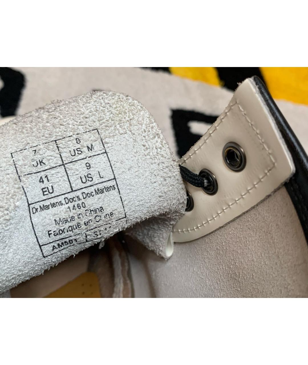 DR. MARTENS Белые кожаные ботинки, фото 7