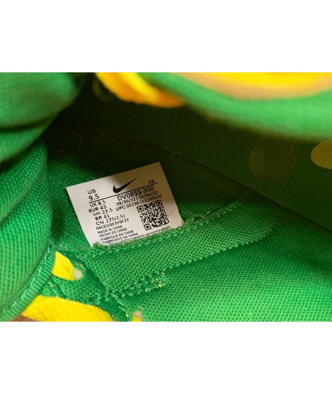 NIKE Желтые кожаные низкие кроссовки / кеды, фото 7