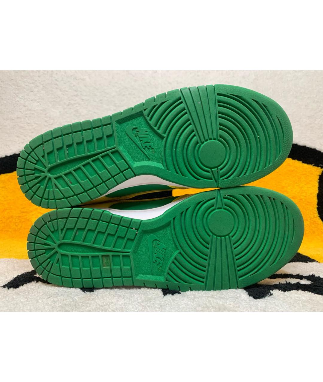 NIKE Желтые кожаные низкие кроссовки / кеды, фото 8