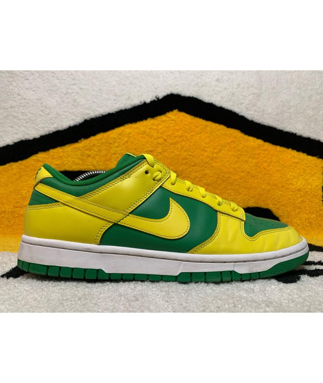NIKE Желтые кожаные низкие кроссовки / кеды, фото 9