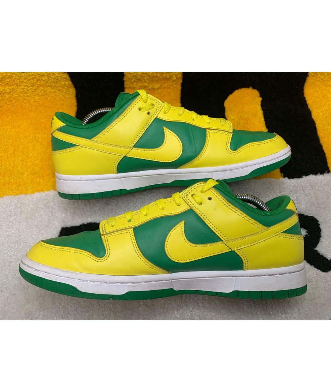NIKE Желтые кожаные низкие кроссовки / кеды, фото 5