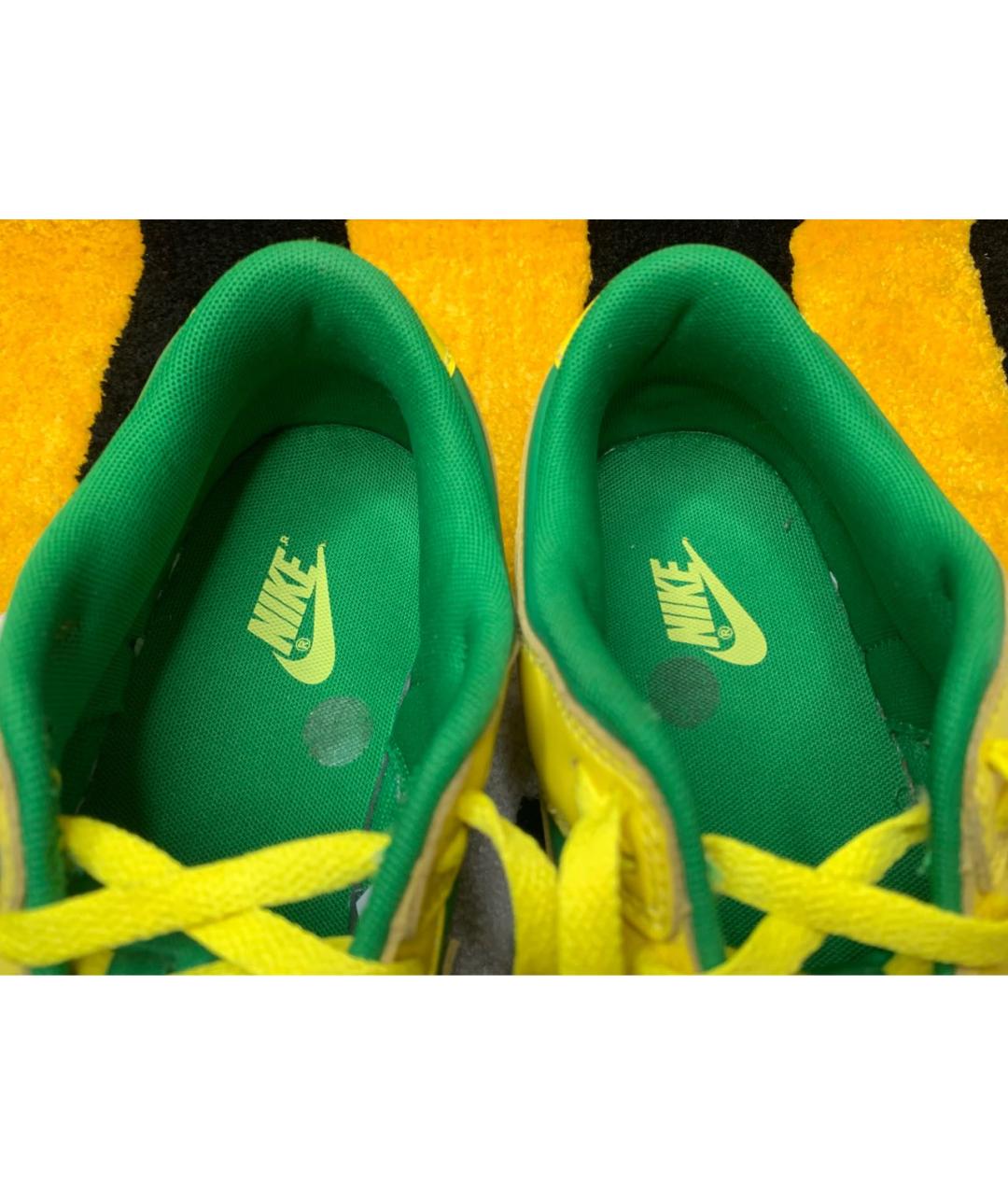 NIKE Желтые кожаные низкие кроссовки / кеды, фото 6
