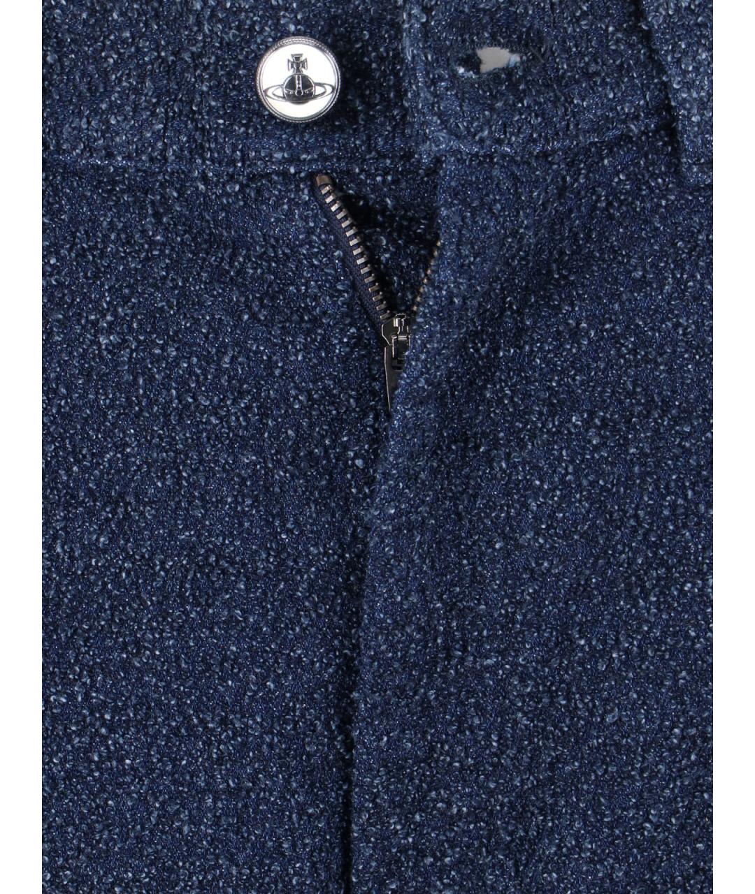 VIVIENNE WESTWOOD Синие хлопковые повседневные брюки, фото 4