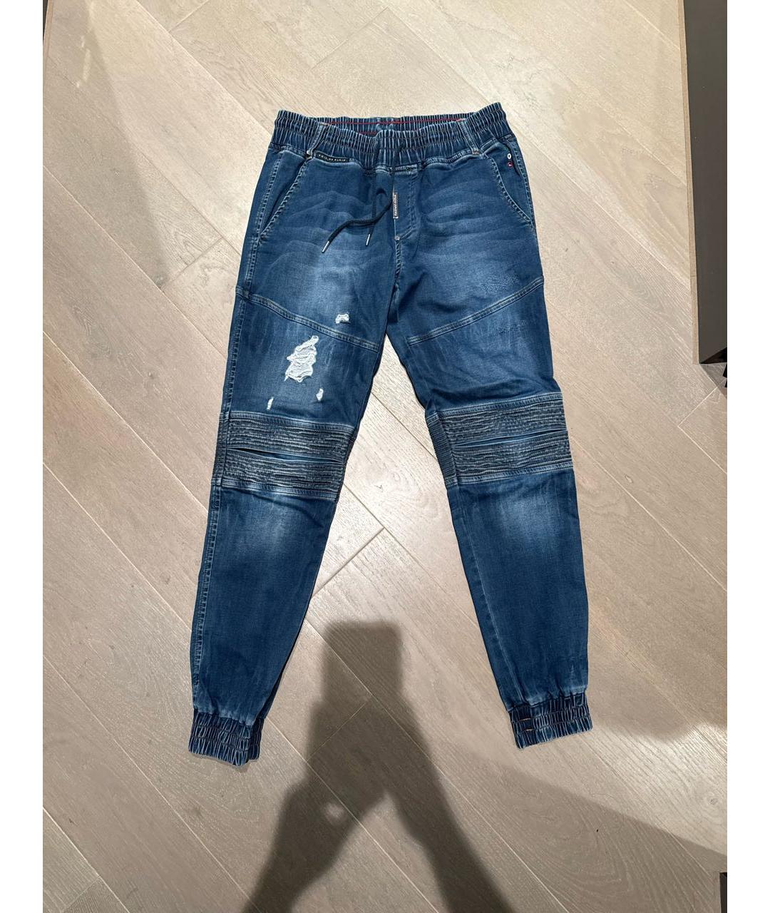 PHILIPP PLEIN Голубые хлопковые джинсы, фото 8