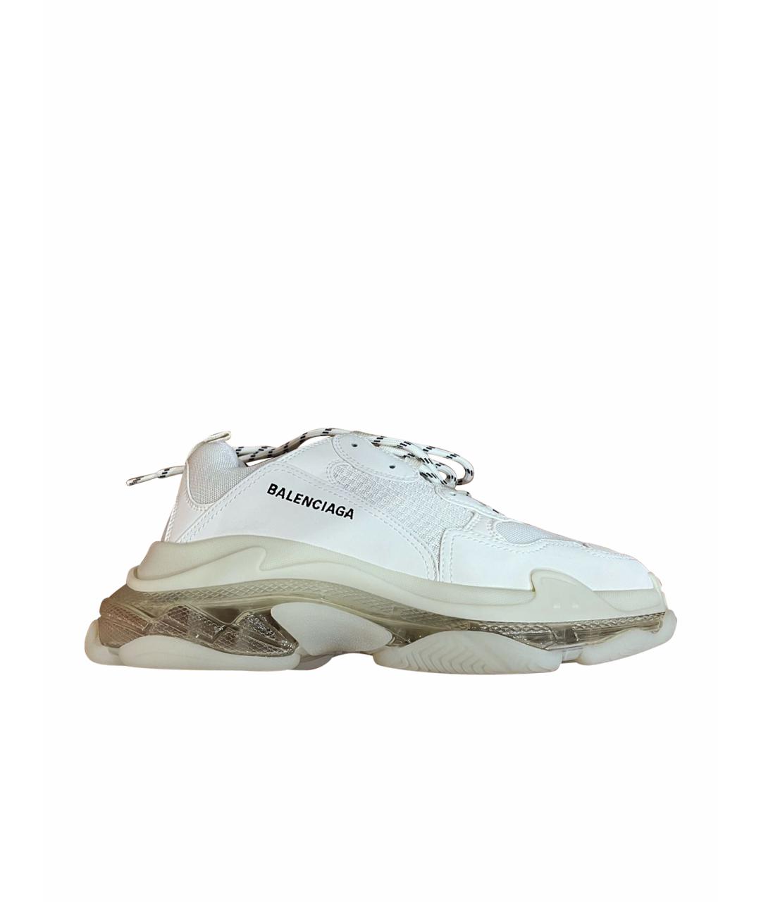BALENCIAGA Белые низкие кроссовки / кеды, фото 1