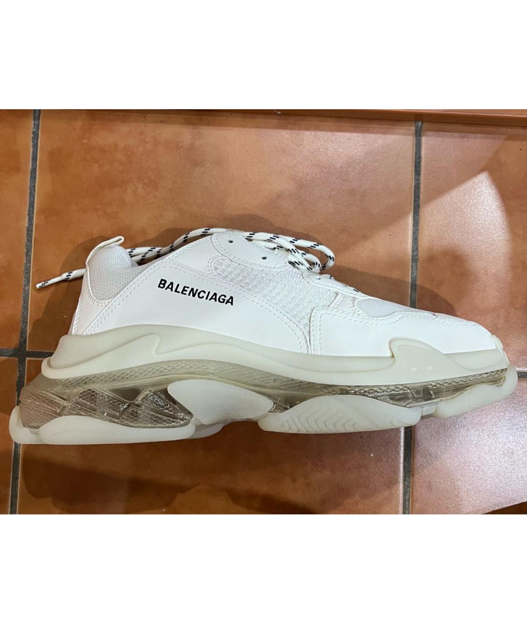 BALENCIAGA Белые низкие кроссовки / кеды, фото 9