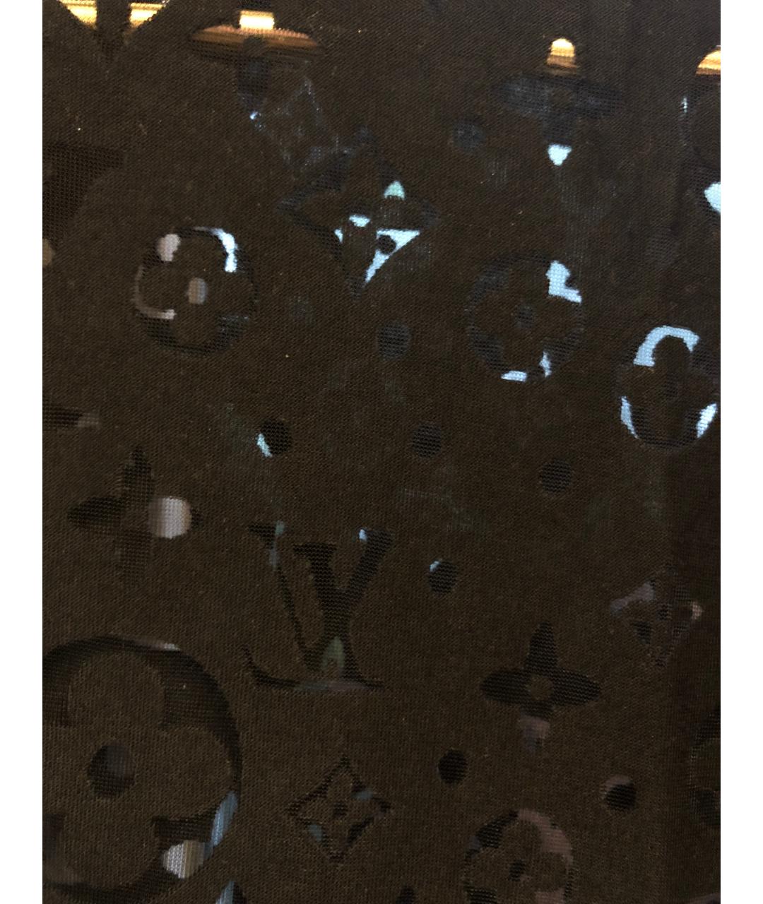 LOUIS VUITTON Черная хлопковая футболка, фото 4