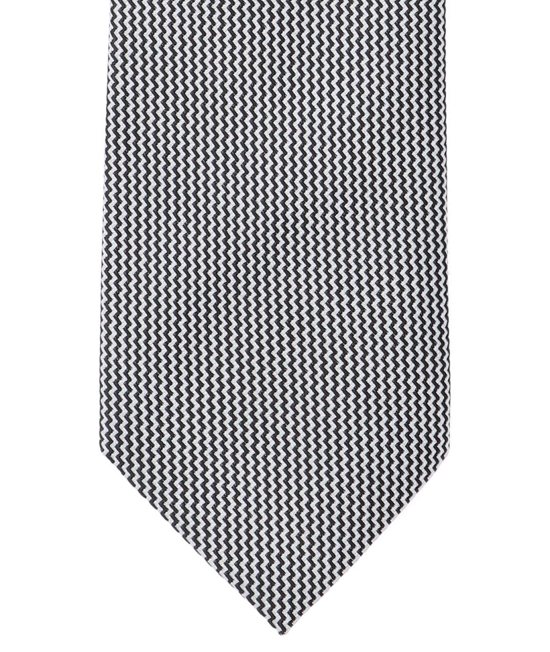 TOM FORD Серый шелковый галстук, фото 3