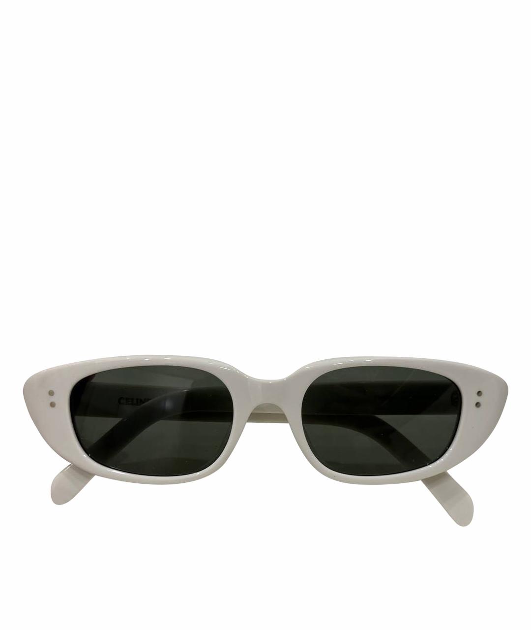 CELINE Белые пластиковые солнцезащитные очки, фото 1
