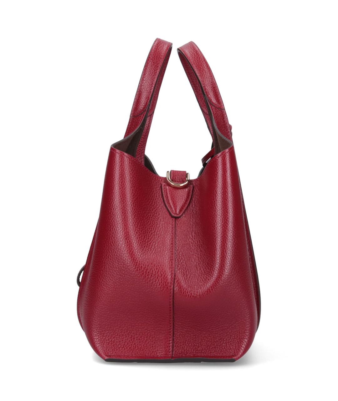 TOD'S Красная кожаная сумка тоут, фото 5