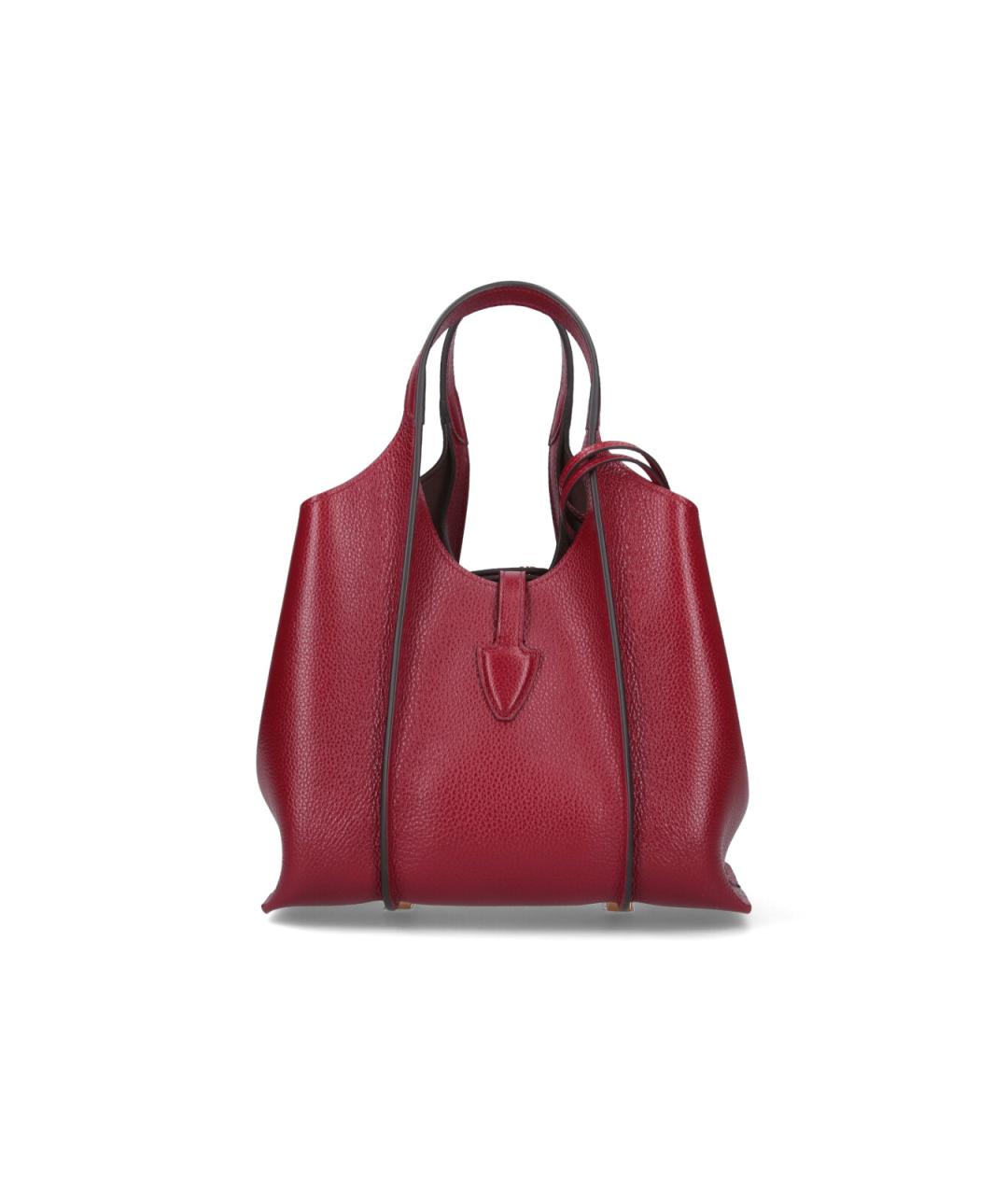 TOD'S Красная кожаная сумка тоут, фото 3