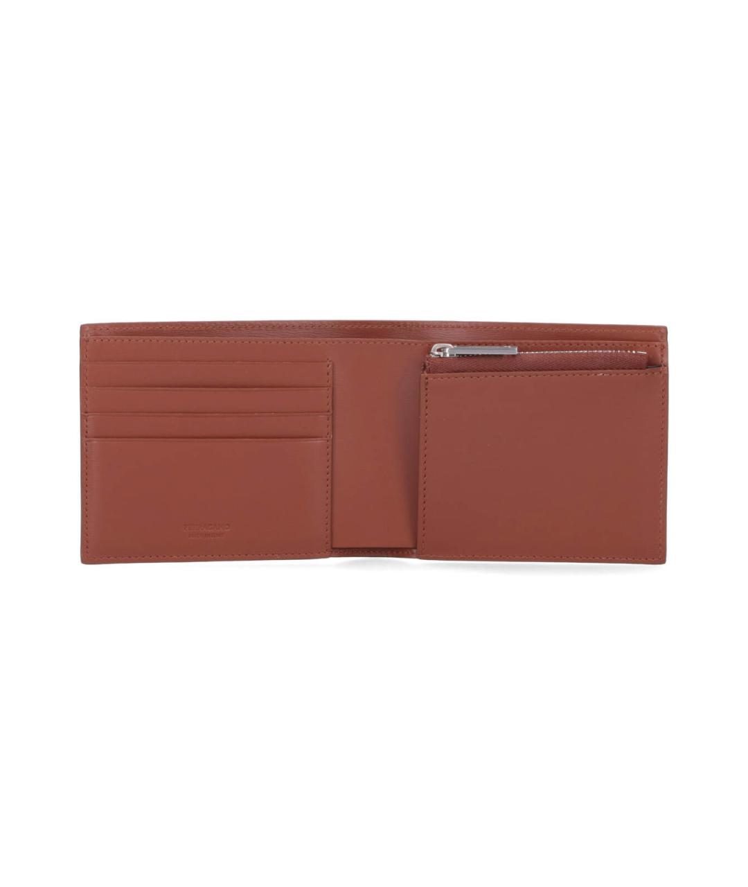 FERRAGAMO Коричневый кожаный кошелек, фото 2