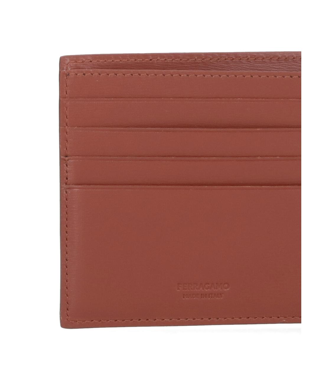 FERRAGAMO Коричневый кожаный кошелек, фото 4