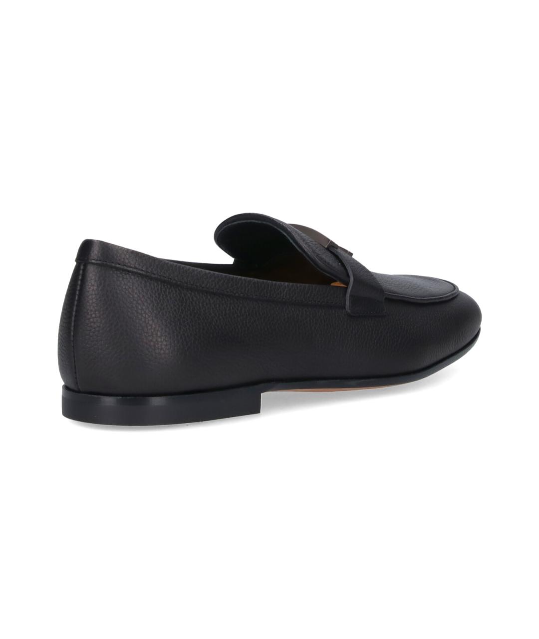 TOD'S Черные кожаные лоферы, фото 4