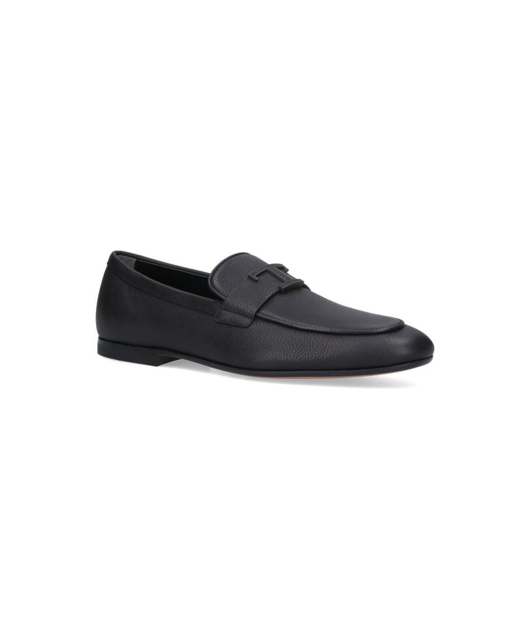 TOD'S Черные кожаные лоферы, фото 2