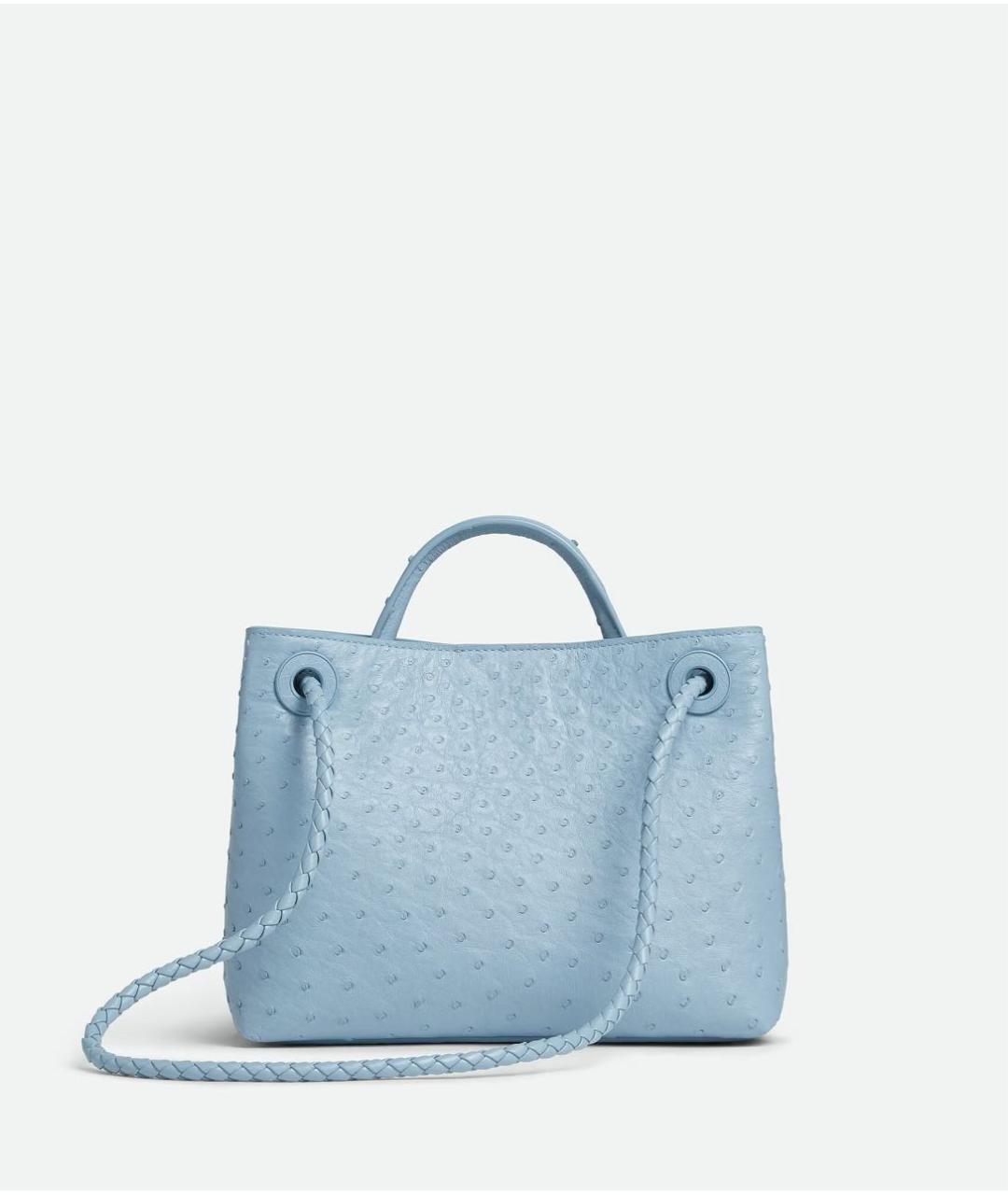 BOTTEGA VENETA Голубая сумка через плечо из экзотической кожи, фото 3
