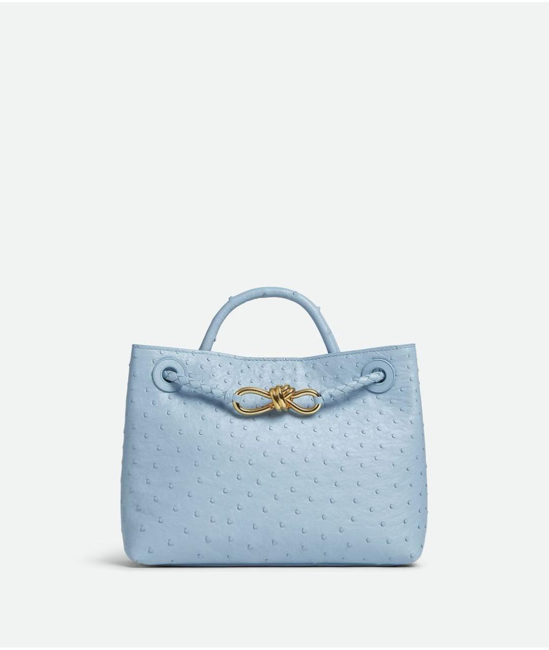 BOTTEGA VENETA Голубая сумка через плечо из экзотической кожи, фото 4