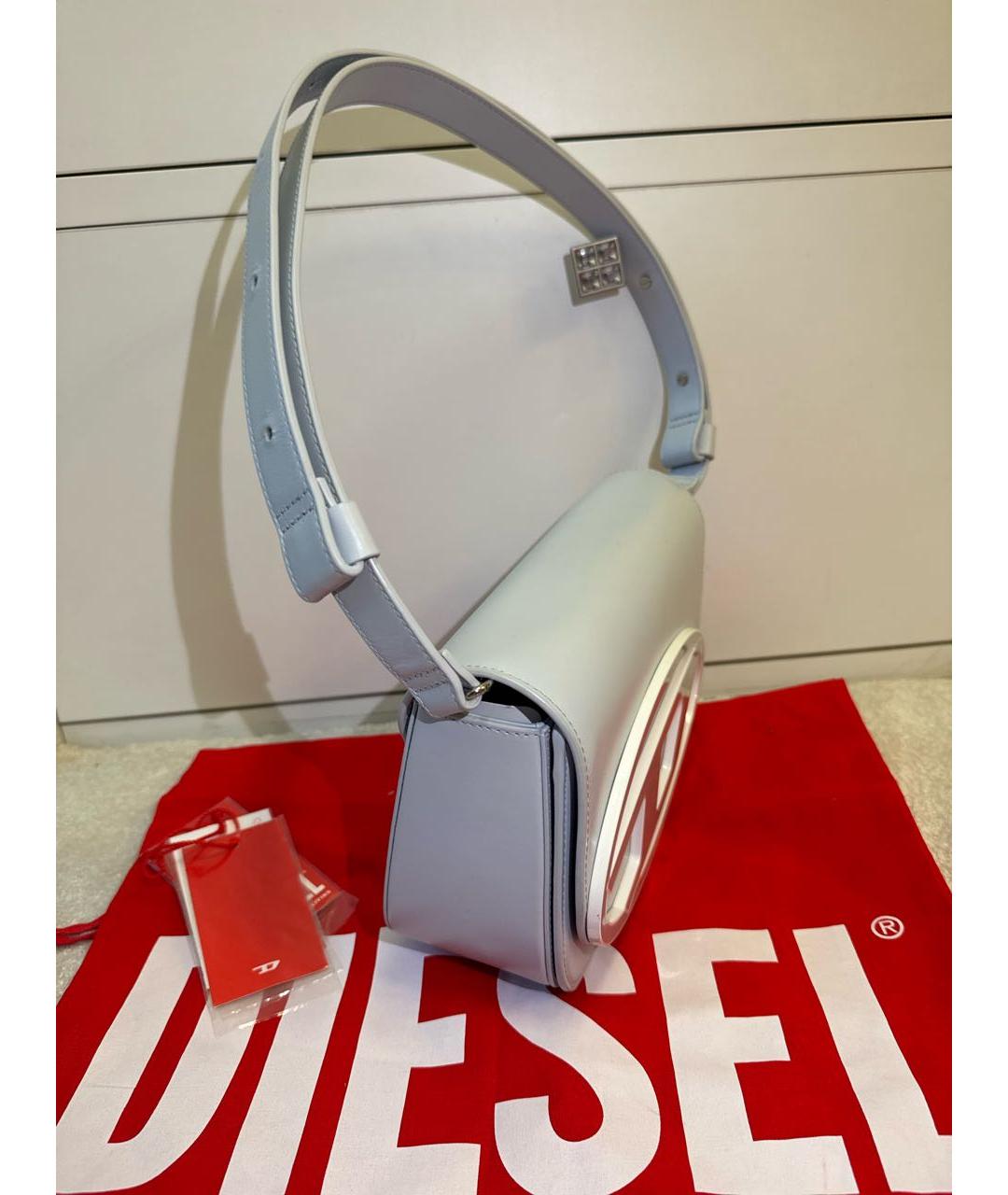 DIESEL Голубая кожаная сумка через плечо, фото 2