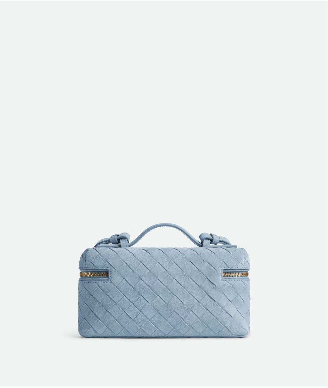 BOTTEGA VENETA Голубая замшевая сумка с короткими ручками, фото 2