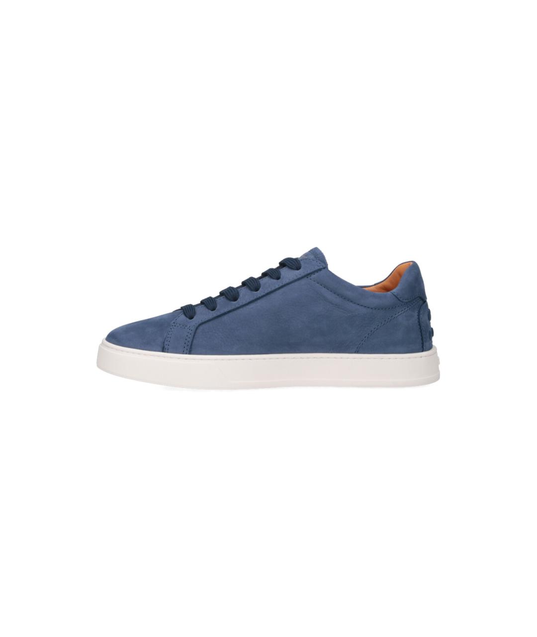 TOD'S Синие замшевые низкие кроссовки / кеды, фото 3