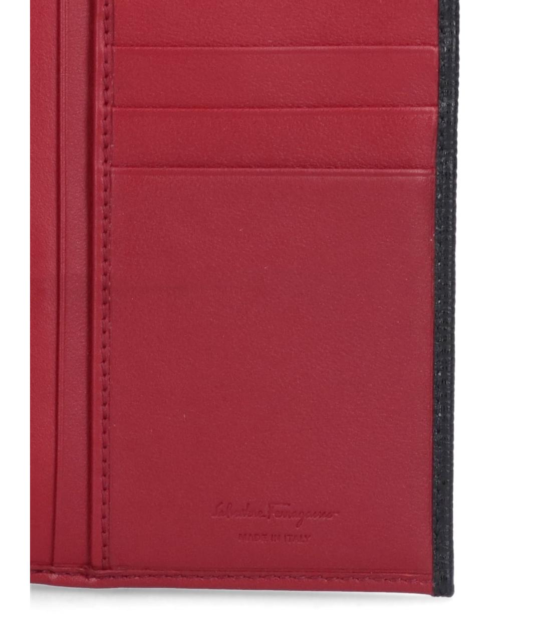 FERRAGAMO Черный кожаный кошелек, фото 4