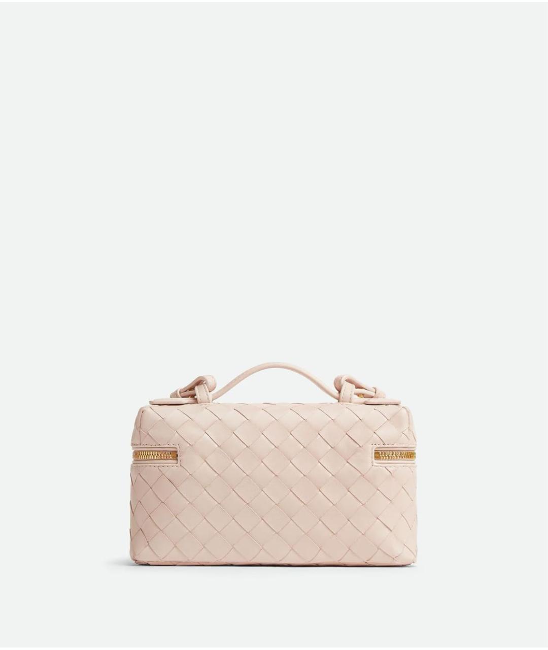 BOTTEGA VENETA Розовая кожаная сумка с короткими ручками, фото 4