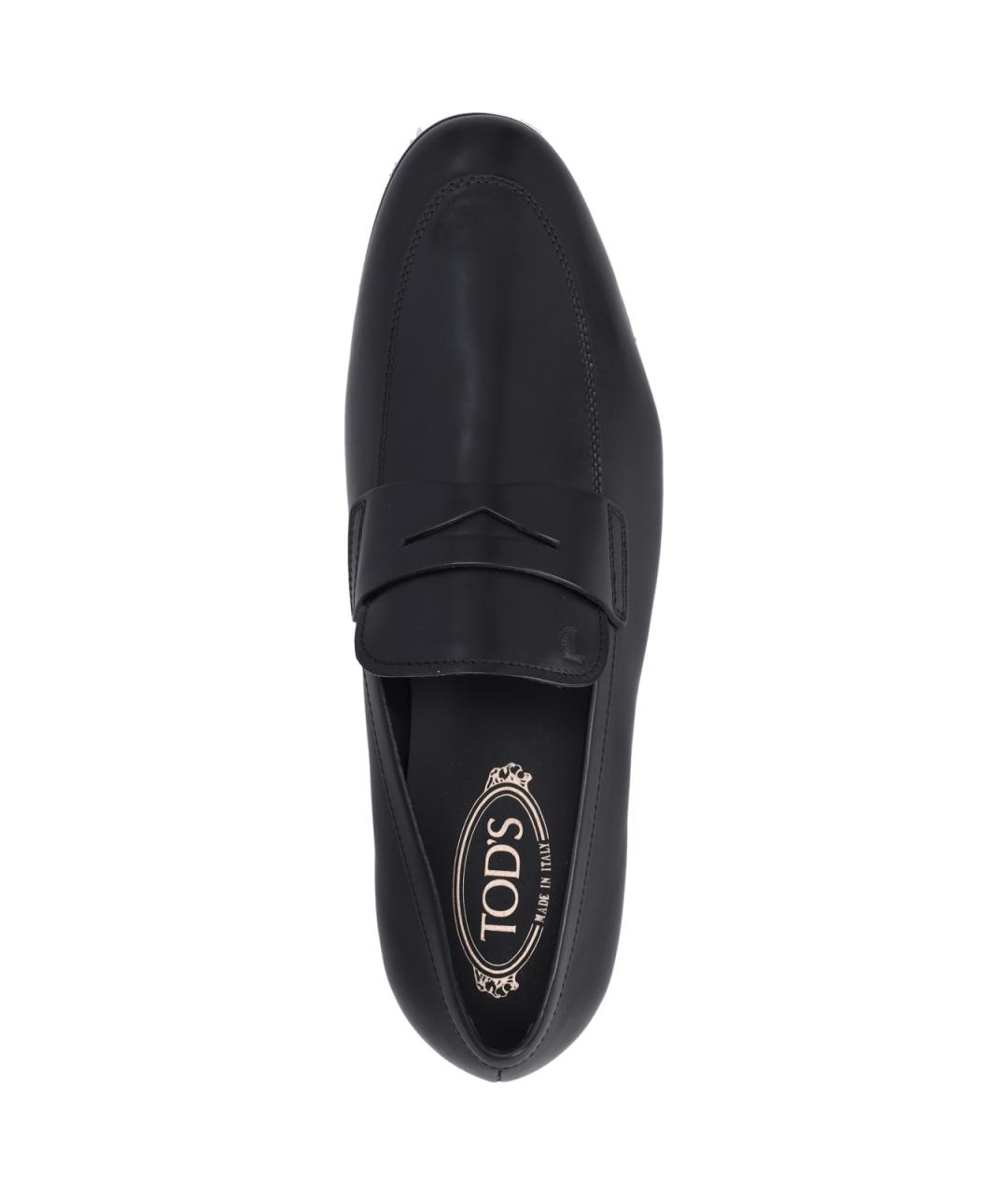TOD'S Черные кожаные лоферы, фото 4