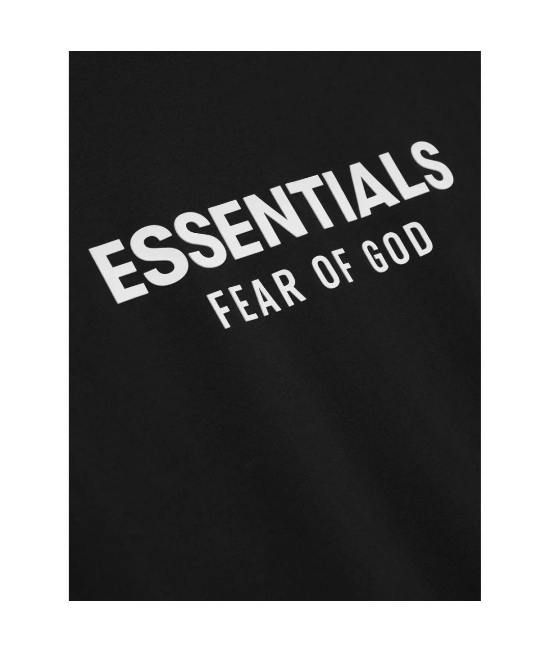FEAR OF GOD ESSENTIALS Черная хлопковая футболка, фото 3